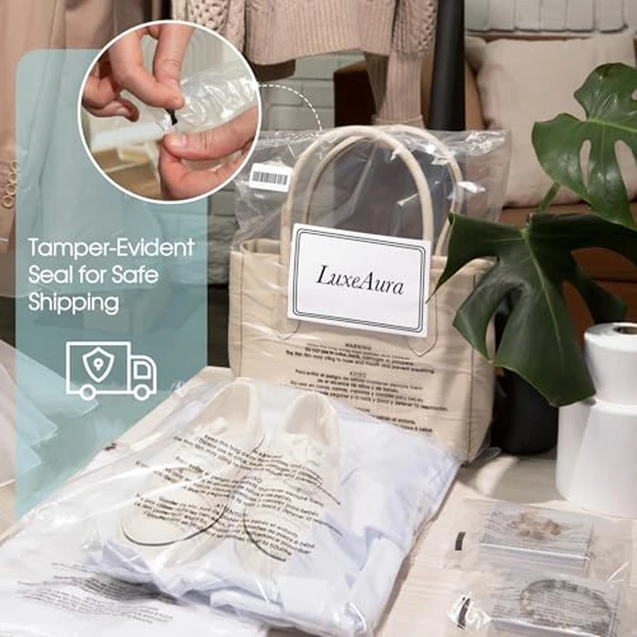 Spartan Industrial - 11” X 14” (200 Count) Self Seal Clear Poly Bags with Suffocation Warning for Packaging, T Shirts - Permanent Adhesive by Spartan Industrial - Image 4