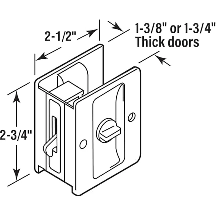 Prime-Line N 7578 Pocket Door Privacy Lock with Pull, Matte Black Finish (Single Pack) by Prime-Line - Image 2