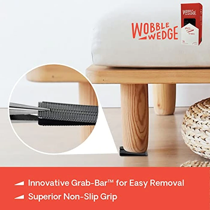 Wobble Wedges Flexible Plastic Shims - Leveling Shims for Home Improvement, Furniture Levelers, Table, and Toilet for Leveling - Made in USA Plastic Wedges Shim for Appliances (Black, 75-Pack) by WOBBLE WEDGES - Image 5