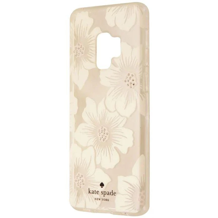 Kate Spade New York Protective Hardshell Phone Case for Galaxy S9 - White Jewel Flower by Kate Spade New York - Image 1