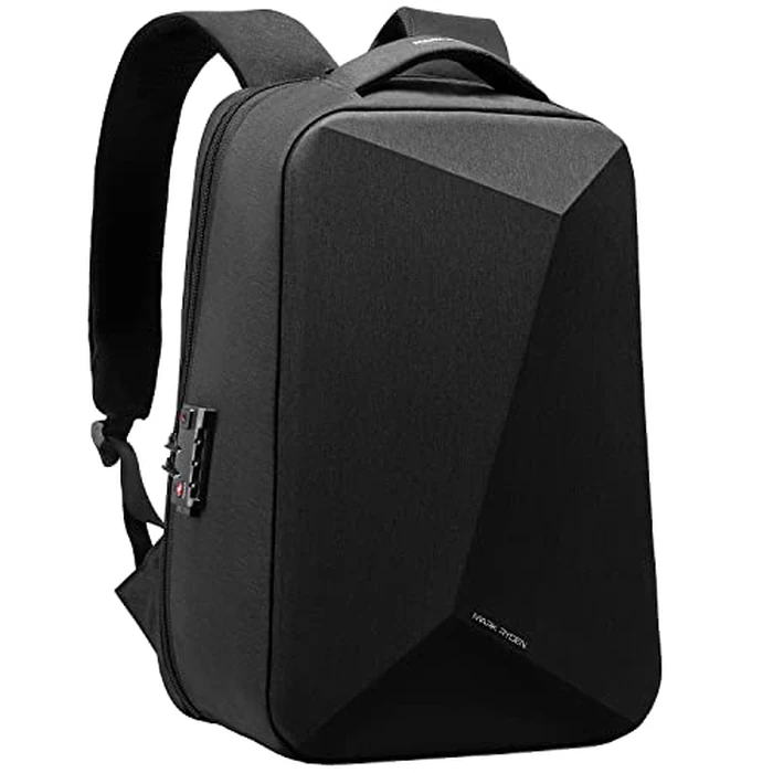 MARK RYDEN Anti Theft Backpack with TSA Approved Lock and Scratch Resistant Shell, Waterproof Travel Backpack, USB Laptop Backpack for Men Fits 15.6 Inch Notebook, Black, 11.8 x 4.7 x 17.3 inch, by MARK RYDEN - Used - Good condition - CA$82.58