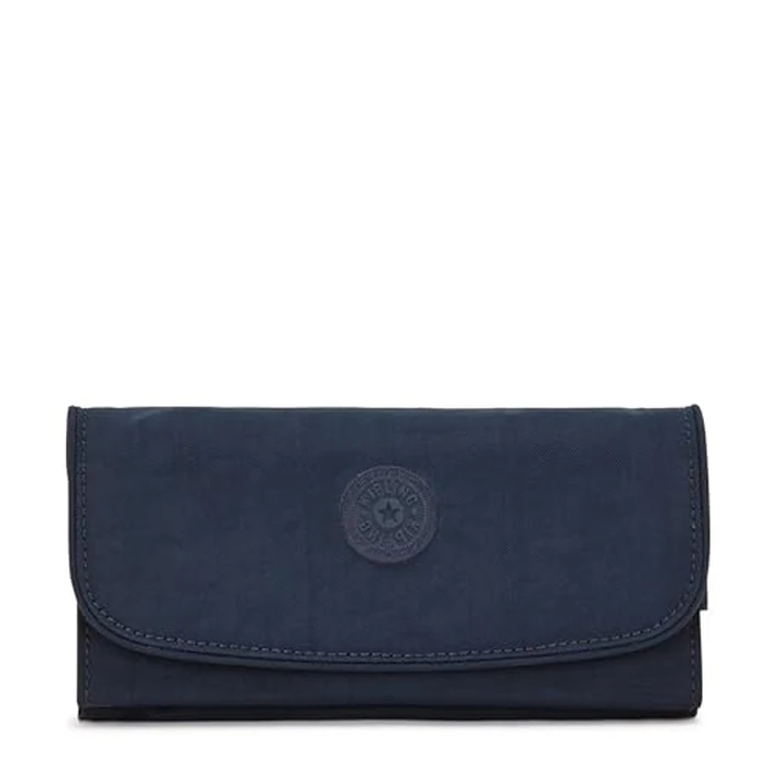 Kipling Women's Money Land, RFID Anti-Hacker Technology, Nylon Snap Wallet, Blue Bleu 2, 7.25''L x 4''H x 1''D, 100318153 by KIPLING KIPLING - Image 1