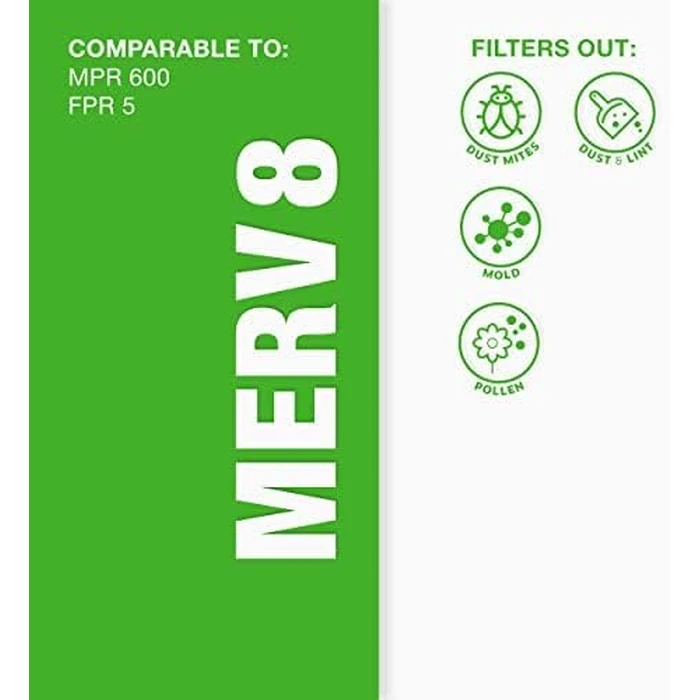 Aerostar 12x12x1 MERV 8 Air Filter, 4 Count, ACTUAL SIZE (11.75 x 11.75 x 0.75), HVAC, Air Conditioning & Furnace Filter Captures Dust, Lint & Pollen (MPR 600 / FPR 5), Made in USA by Aerostar - Image 5