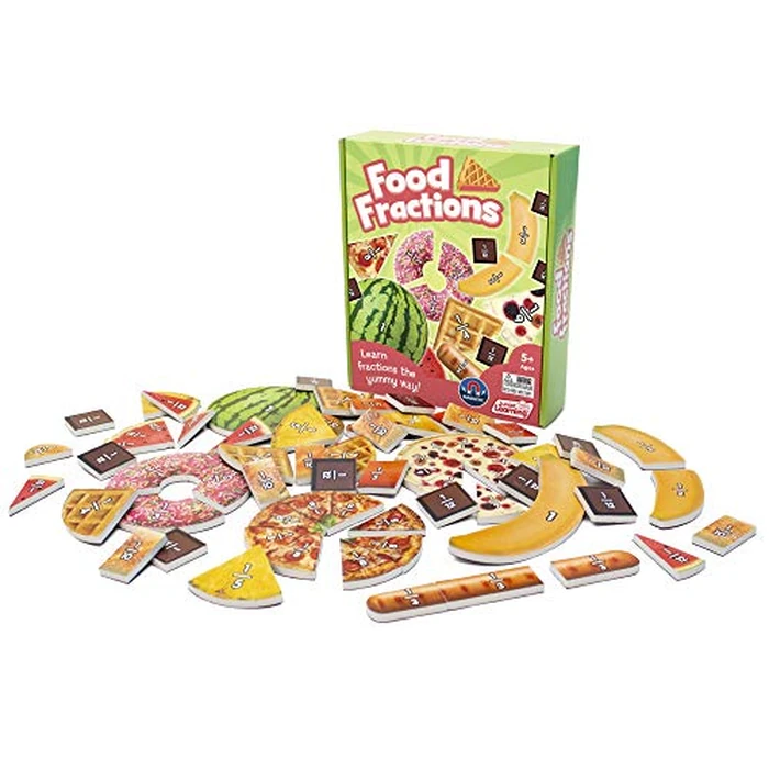 Junior Learning Food Fractions - Learn Fractions The Yummy Way, Multi by Junior Learning - Used - Like New condition