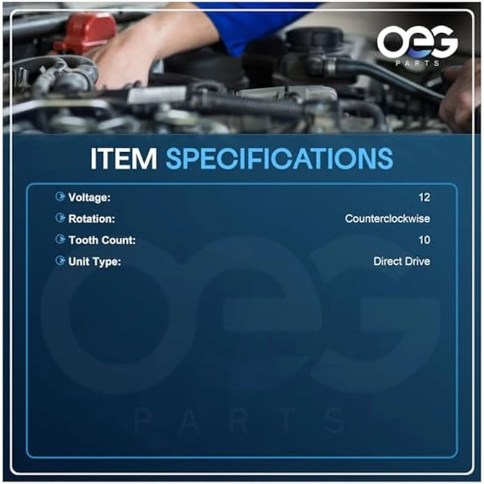 OEG Parts New Starter Compatible with 79-90 Onan B43M B48M, 88-99 P-216 218 220 224 & 81-87 Case Loader, 80-86 Miller Welder 77115C91, 1910933, 4754840, SM10795, RS41003, SAB0006, 41021020 by Parts Player - Image 3
