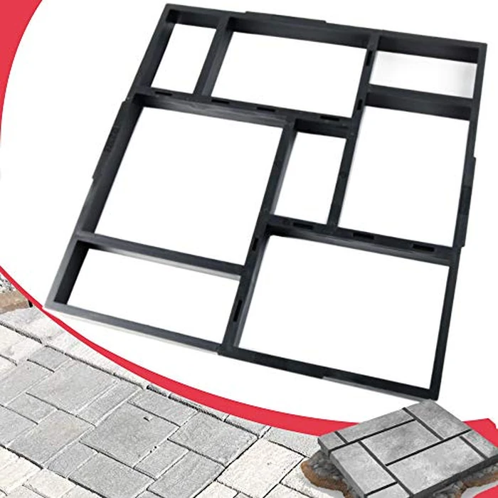 Anothera 20"x20"x1.8" Plus Size Walk Maker Reusable Concrete Path Maker Molds Stepping Stone Paver Lawn Patio Yard Garden DIY Walkway Pavement Paving Moulds (8-Grid) by Anothera - Used - Very Good condition - US$25.48