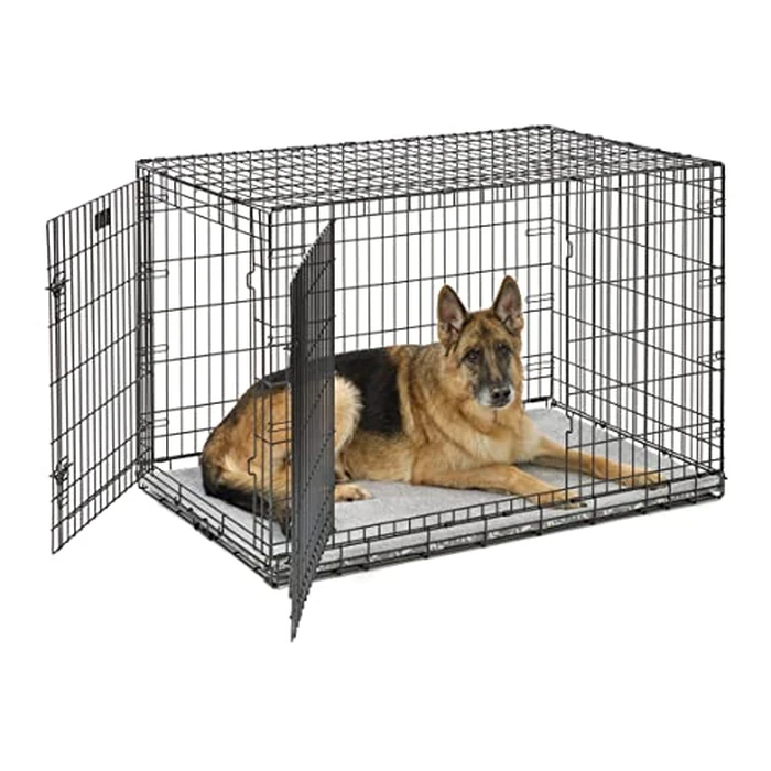 Midwest Homes for Pets Midwest Quiet Time Reversible Dog Crate Pan Cover, Fits Dog Crate Pans, 48" Gray Floral/Fleece, Pan Cover Only by MidWest Homes for Pets - Image 3