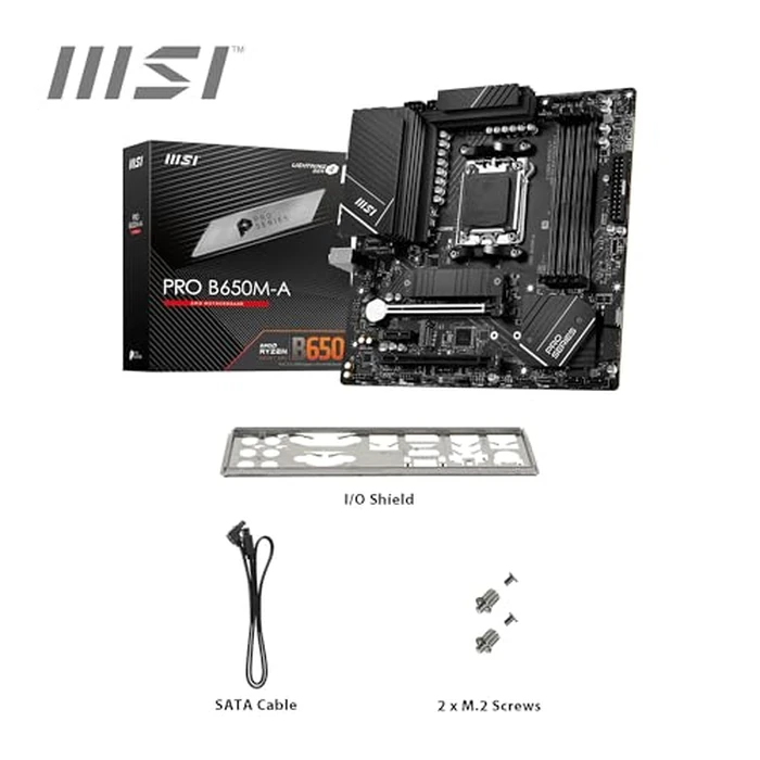 MSI PRO B650M-A WiFi V1 Motherboard, Micro-ATX - Supports AMD Ryzen 9000/8000 / 7000 Series Processors, AM5 - DDR5 Memory Boost 6000+MHz/OC, 2 x PCIe 4.0 x16, 2 x M.2 Gen4, 2.5G LAN by msi - Image 7