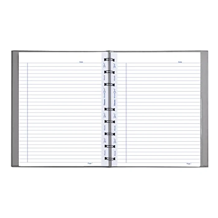 Blueline MiracleBind(TM) Notebook, Lizard-Like Hard Cover, 9.25" x 7.25", 150 Pages, Gray (AF9150.97) by BLUELINE - Image 3