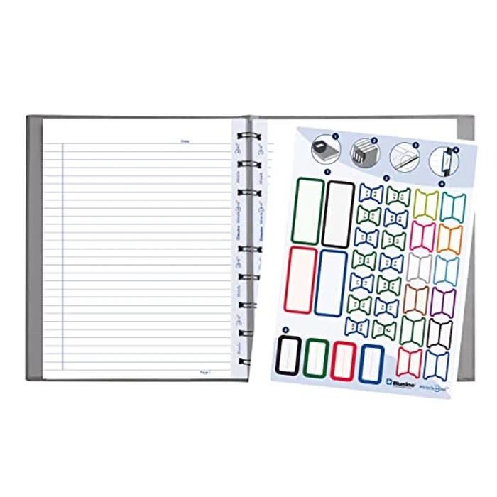 Blueline MiracleBind(TM) Notebook, Lizard-Like Hard Cover, 9.25" x 7.25", 150 Pages, Gray (AF9150.97) by BLUELINE - Image 5