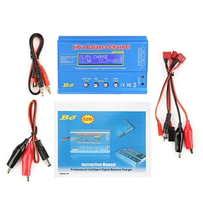 B6 80W Balance Discharger, Digital LCD Display Battery for LiPo, Liion, Life, NiMH, NiCd, Pb Battery(Max Charging Power 80W) by POCREATION - Used - Acceptable condition - CA$22.37