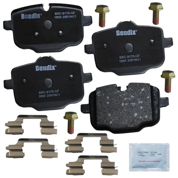 Bendix Priority1 CFC1850 Ceramic Rear Brake Pads for select BMW 530e, 530i, 540d, 540i, 640i, 740e, 740i, 745e, 750i, 750Li, 840i xDrive Gran Coupe, Alpina B7, iX xDrive50, M550i, X3, X4, X5, X6, X7 by Bendix - Used - Like New condition - US$21.68