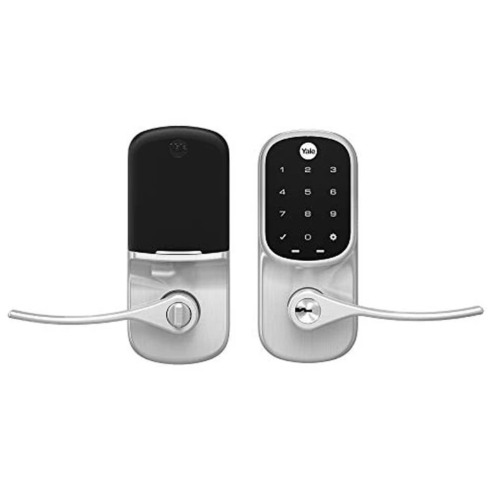 Yale Assure Electronic Door Handle with Touchscreen, Satin Nickel Non-Connected Keypad Provides Keyless Entry with Pin Code, One-Touch, or Auto-Locking, YRL226-NR-619 by Yale - Used - Good condition - US$105.82