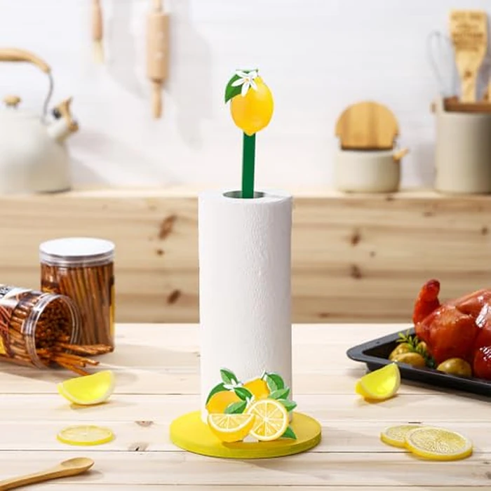 Namalu Lemon Paper Towel Holder Lemon Kitchen Decor Kitchen Fun Paper Towel Holder Dispenser for Bedroom Toilet Countertop Decor by Namalu - Image 3