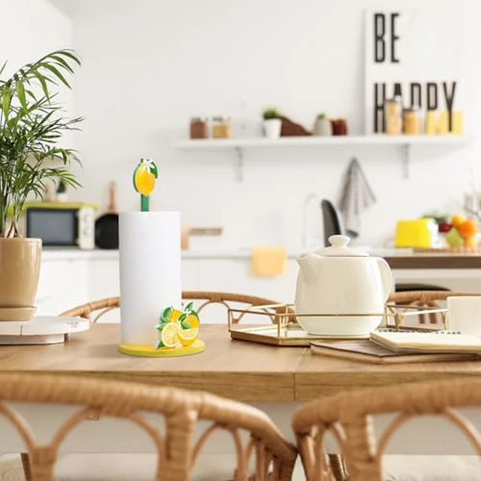 Namalu Lemon Paper Towel Holder Lemon Kitchen Decor Kitchen Fun Paper Towel Holder Dispenser for Bedroom Toilet Countertop Decor by Namalu - Image 5