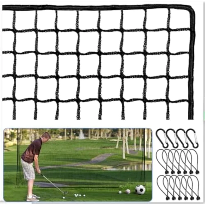 Amazgolf Golf Net,10x10Ft Golf Practice Net,Sports Practice Barrier Net, Heavy Duty Ball Netting Golf Hitting Net, DIY Ball Net,Baseball Net Hockey Net and Chipping Net by amazgolf - Used - Very Good condition