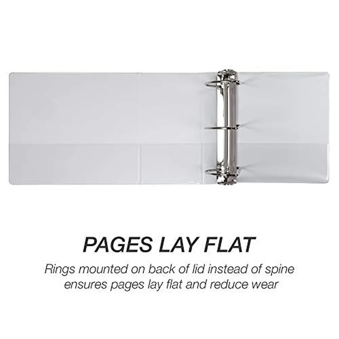 Samsill Durable 6 inch 3 Ring Binder, Made in USA, Locking D Ring FSC 100% Recycled Chipboard, White, 2 Pack by Samsill - Image 7