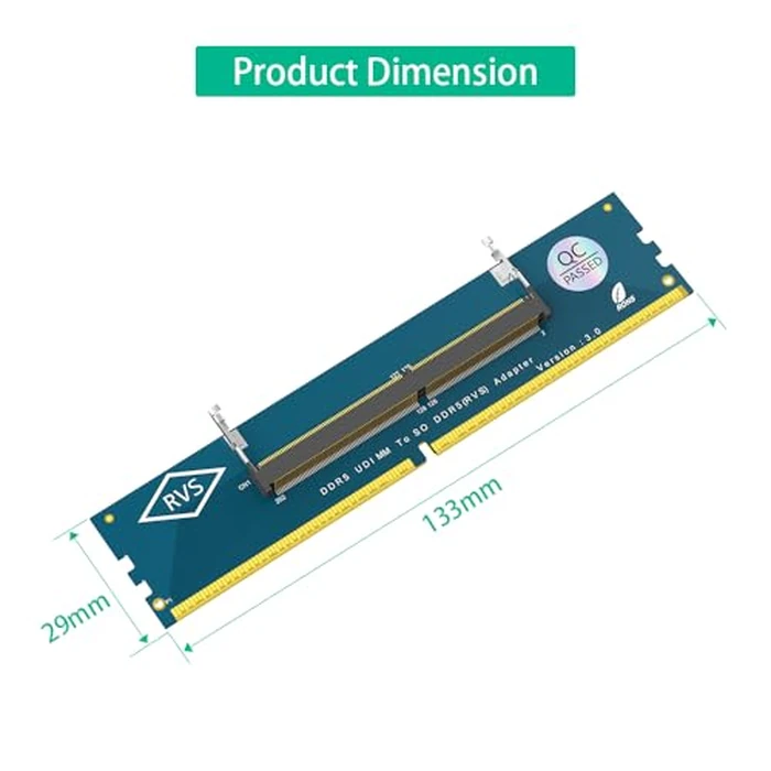 Laptop DDR5 RAM to SO DDR5 U-DIMM Desktop Adapter Card Memory Tester Converter by Mustpoint - Image 4