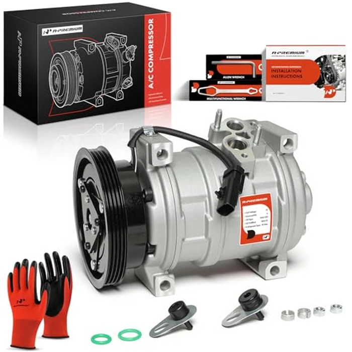 A-Premium A/C Compressor with Clutch Compatible with Chrysler PT Cruiser 2.4L 2001-2009, Dodge Neon 2.0L 2000-2002, Plymouth Neon 2.0L 2000-2001, 4 Speed Automatic Transmission by A-Premium - Used - Acceptable condition - US$98.79