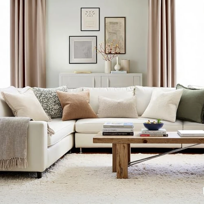 MIULEE 20x20 Inch Decorative Pillow Covers for Couch Bed Set of 2 Textured Boucle Neutral Throw Pillow Covers Natural Beige Ivory Accent Solid Pillowcases Sofa Living Room Home Decor by MIULEE - Image 4