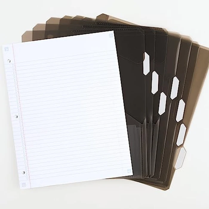 Five Star Flex Refillable Notebook + Study App, College Ruled Paper and 1-1/2 Inch TechLock Ring Binder with Pockets, Tabs and Dividers, 300 Sheet Capacity, White (29324AE2) by Five Star - Image 5