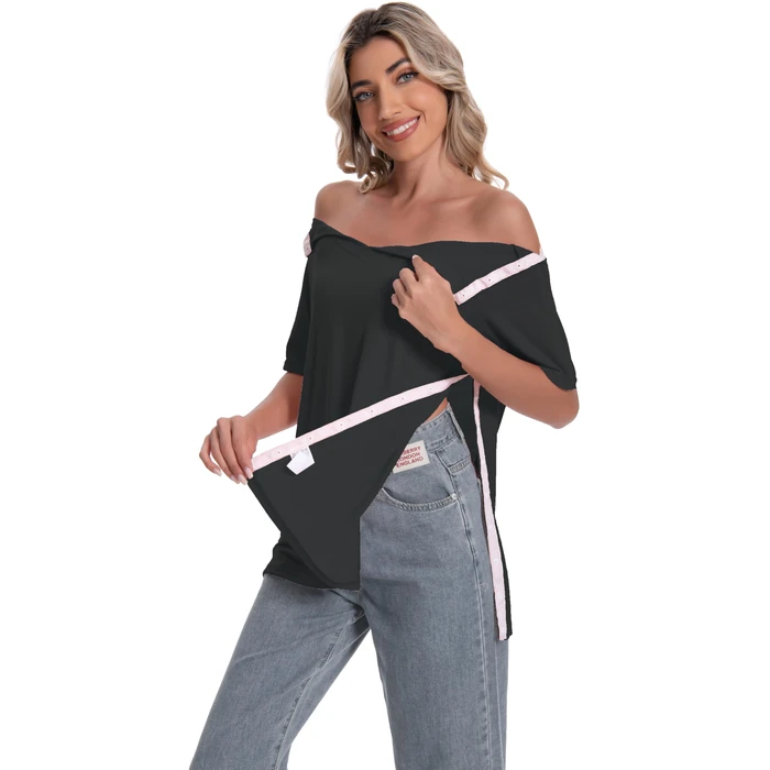 Women Short Sleeve Post Shoulder Surgery Broken Arm Shirts V Neck Rotator Cuff Collarbone Heart Breast Mastectomy Recovery Must Haves Clothing Tear Away Adaptive Snap On Shirts by Meuponc - Used - Like New condition - US$18.97