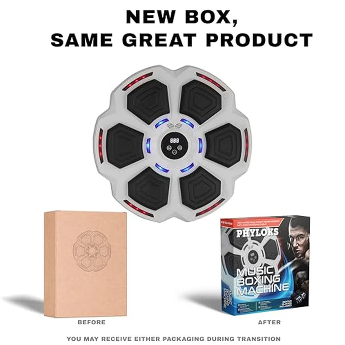 PHYLOKS(TM) Music Boxing Machine with Gloves, 9 Speeds & 9 Modes, Bring The Boxing Arena Home with Smart Reflex Lights, Music Punching Trainer for Home Fitness & Fun by PHYLOKS - Image 8