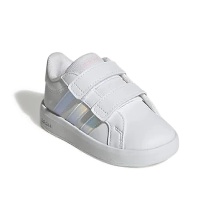 adidas Unisex-Baby Grand Court 3.0 Cf I, White/Iridescent/White, 5 by adidas - Image 3
