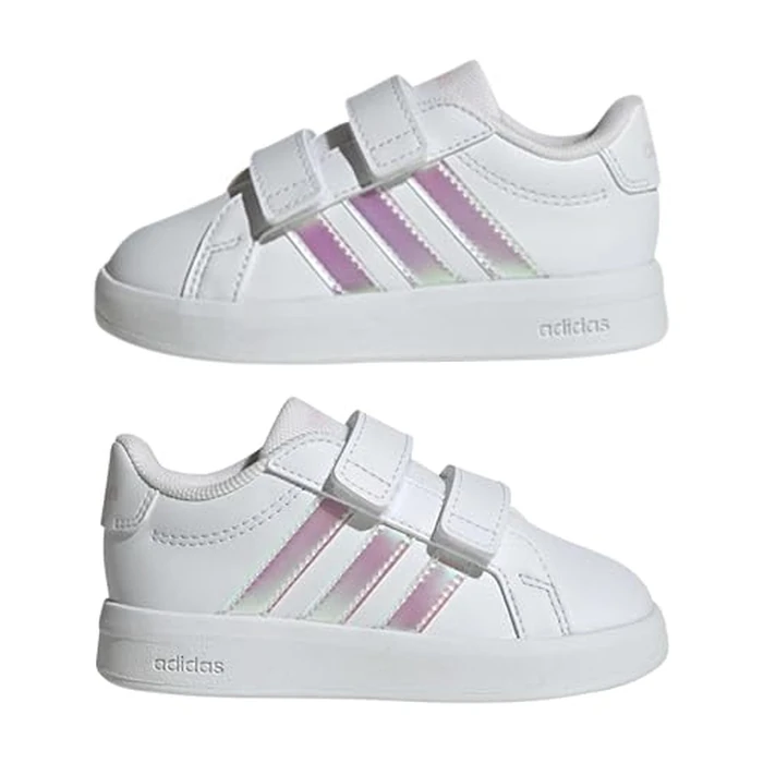 adidas Unisex-Baby Grand Court 3.0 Cf I, White/Iridescent/White, 5 by adidas - Image 6