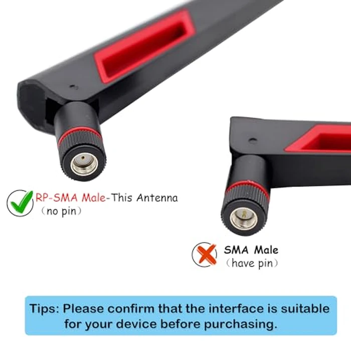 Geekstory WiFi Antenna Dual Band 2.4GHz 5.8GHz 12dBi RP-SMA Male Antenna 20cm+U.FL IPX IPEX to RP-SMA Female Cable RG1.13 for WiFi Router Wireless Adapter Network Card Security Camera(Pack of 4) by Geekstory - Image 3