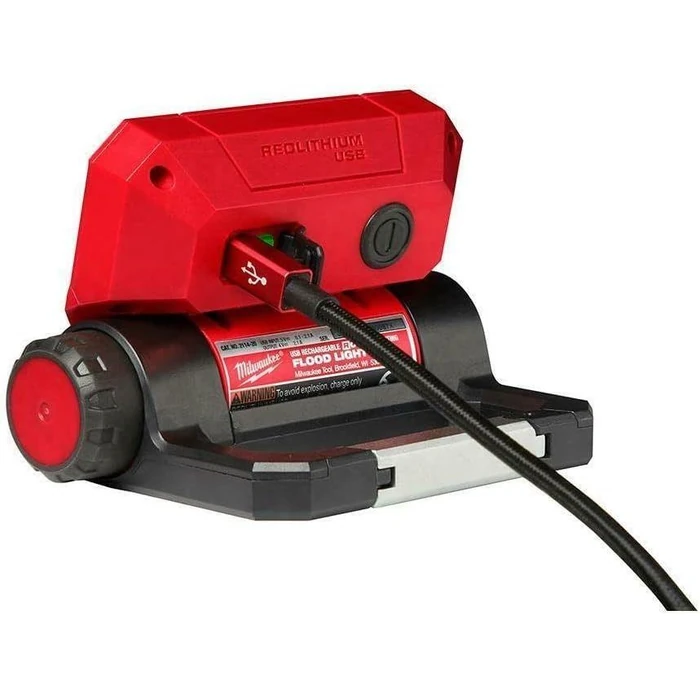 Milwaukee 2114-21 550-Lumen LED Rechargeable Pivoting Flood Light - Red by Milwaukee - Image 3