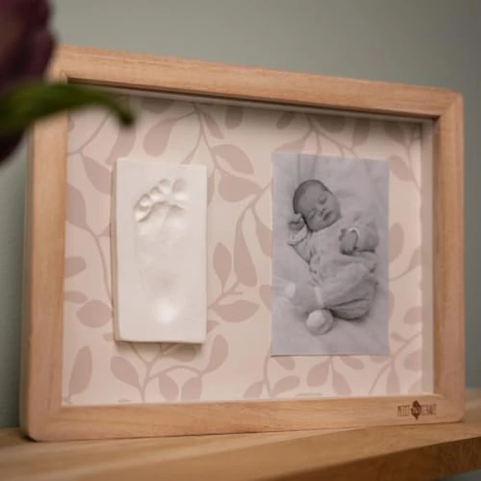Petit Artichaut Classic Frame with Baby Imprint Kit (Ivy Grey) - Reversible Background, Hypoallergenic Clay, Roller - Wall Hanging Photo Frame for Baby Footprint & Photo Display by Petit Artichaut - Image 2