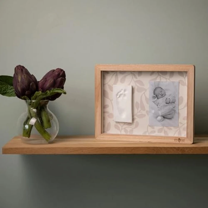 Petit Artichaut Classic Frame with Baby Imprint Kit (Ivy Grey) - Reversible Background, Hypoallergenic Clay, Roller - Wall Hanging Photo Frame for Baby Footprint & Photo Display by Petit Artichaut - Image 5