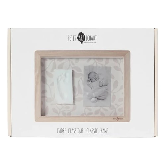 Petit Artichaut Classic Frame with Baby Imprint Kit (Ivy Grey) - Reversible Background, Hypoallergenic Clay, Roller - Wall Hanging Photo Frame for Baby Footprint & Photo Display by Petit Artichaut - Image 8
