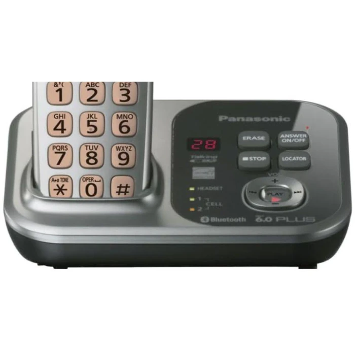 Panasonic KX-TG294SK Link-to-Cell Cellular Convergence Solution Cordless Phone - Silver/Black by Panasonic - Image 2