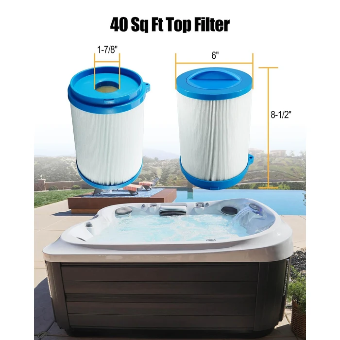MQLPXI 6473-157 Depth Load Filter, 40 Sq Ft Top Filter Fit for Jacuzzi J-415 J-425 J-495 J-435 J-445 J-465 J-470 J-475 J-480 J-485 J-500, Hot Tub Filter with Removable Handle by MQLPXI - Image 5