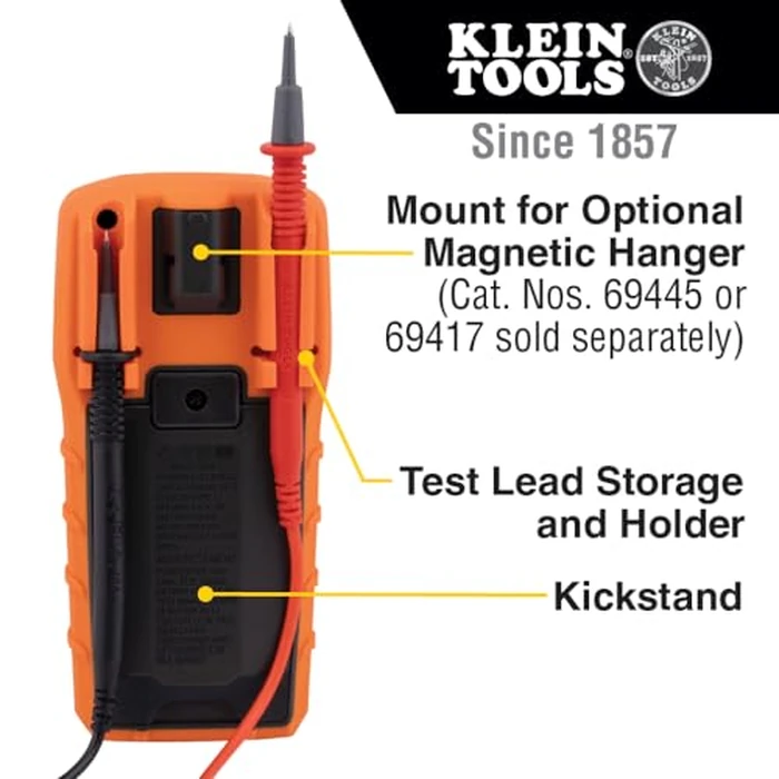 Klein Tools MM325 Multimeter, Digital Manual-Ranging 600V AC/DC Voltage Tester, Tests Batteries, Current, Resistance, Diodes, and Continuity by KLEIN TOOLS - Image 4