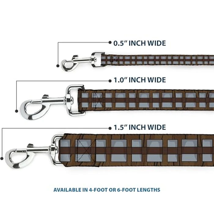 Buckle-Down Dog Leash Star Wars Chewbacca Bandolier Bounding Browns Gray 4 Feet Long 1.5 Inch Wide, Multicolor, DL-WSW109-1.5-4FT by Buckle-Down - Image 3
