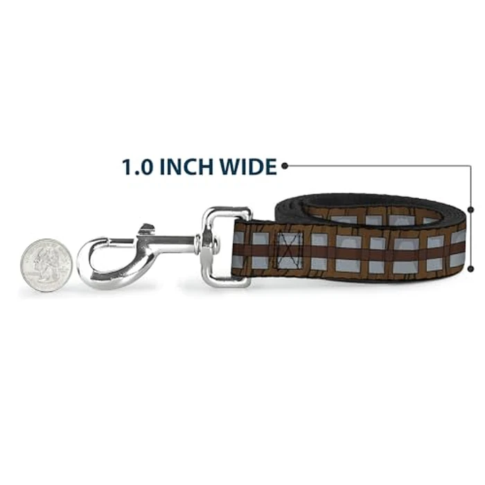Buckle-Down Dog Leash Star Wars Chewbacca Bandolier Bounding Browns Gray 4 Feet Long 1.5 Inch Wide, Multicolor, DL-WSW109-1.5-4FT by Buckle-Down - Image 5