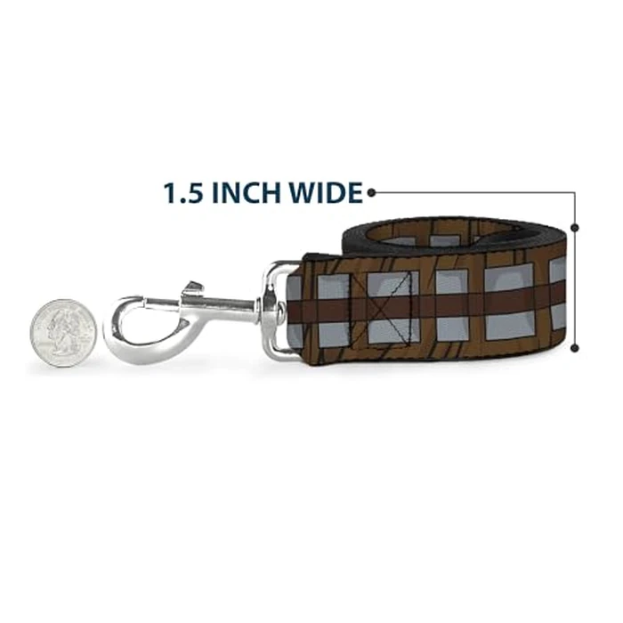 Buckle-Down Dog Leash Star Wars Chewbacca Bandolier Bounding Browns Gray 4 Feet Long 1.5 Inch Wide, Multicolor, DL-WSW109-1.5-4FT by Buckle-Down - Image 6