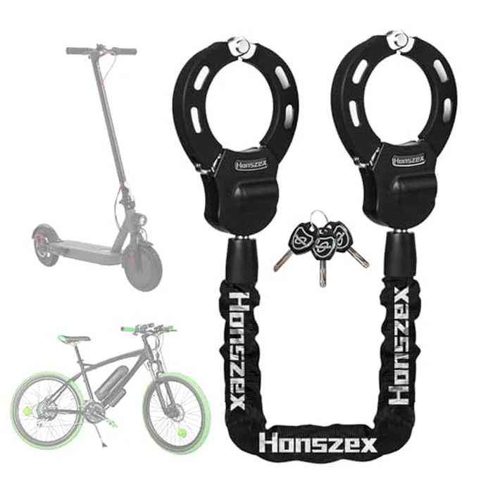 Honszex Scooter Lock, Bike Locks High Security with Key, 36.22inch Heavy Duty Bike Lock Chain, Accessories for Electric Scooter, E-Bikes by Honszex - Image 1