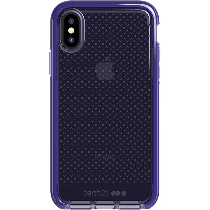 Tech21 Evo Check Series Phone Case for Apple iPhone X l iPhone Xs - Ultra Violet by Tech21 - Refurbished - Acceptable condition
