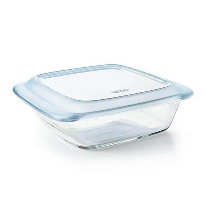 OXO Good Grips Freezer-to-Oven Safe Glass Baking Dish with Lid, 8x8, Clear by OXO - Used - Like New condition - CA$21.34