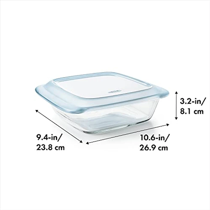 OXO Good Grips Freezer-to-Oven Safe Glass Baking Dish with Lid, 8x8, Clear by OXO - Image 7