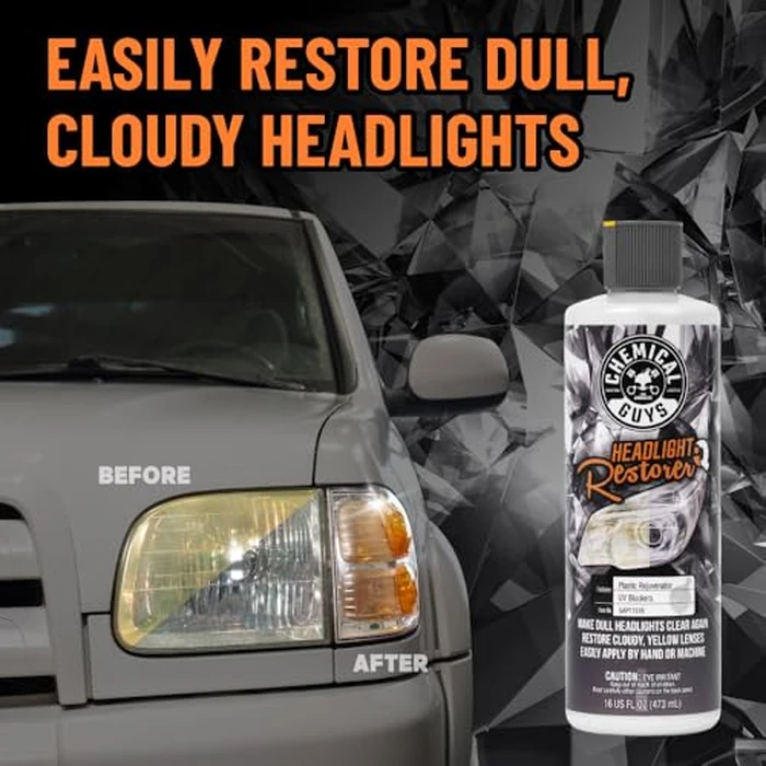 Chemical Guys Headlight Restore and Protect - Cleans, Restores Clarity, and Protects Headlights from Future Fading, Safe for Trucks, SUVs, Motorcycles, RVs & More - 16 oz by Chemical Guys - Image 2