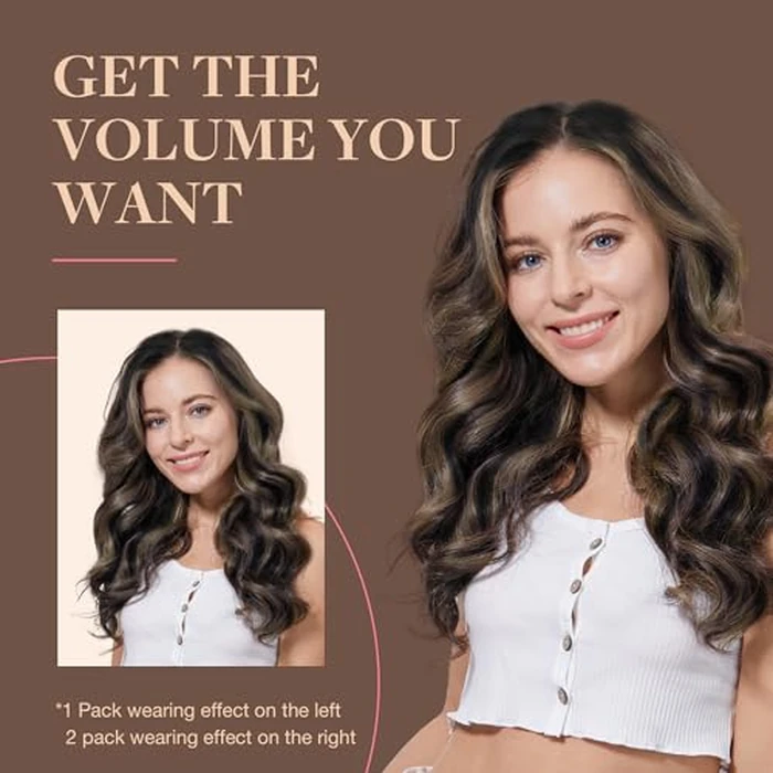 GOO GOO Clip in Hair Extensions Human Hair, 22inch 120g 7Pcs, #1B/19/1B Balayage Natural Black to Light Blonde, Hair extensions for women, Human Hair Extensions Clip in by GOO GOO - Image 7