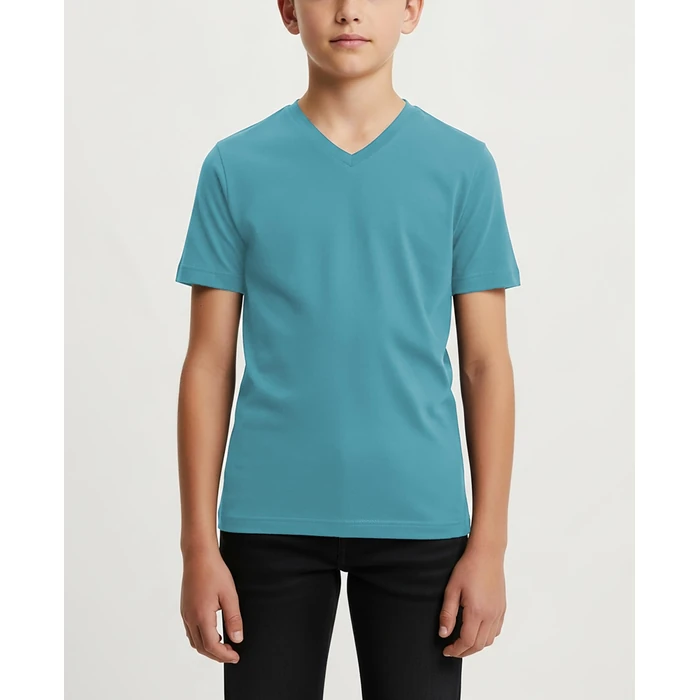 Andrew Scott Youth Athletic T-Shirts | Dry-Fit Moisture Wicking Short Sleeve V Neck Tees | Boys Girls | Multi Packs (US, Alpha, Small, 5 Pack- Metals) by Andrew Scott - Image 2