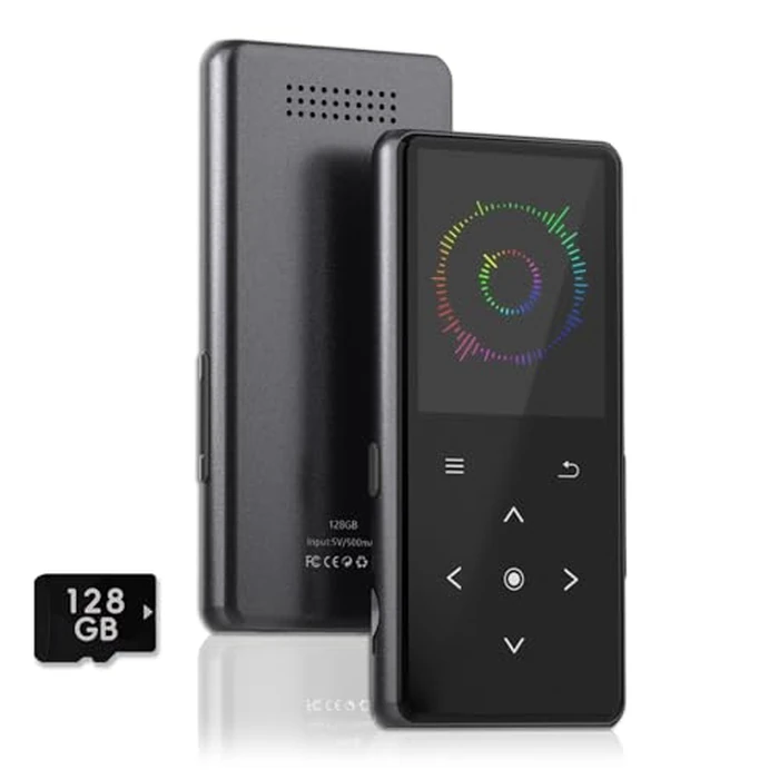 128GB MP3 Player with Bluetooth, Portable Music Player with Built-in Speaker, Enjoying Your Digital Music and Audiobooks Anytime,Includes FM Radio,Recorder,E-Book,and Comes with Earphones by Vaktare Gud - Image 1