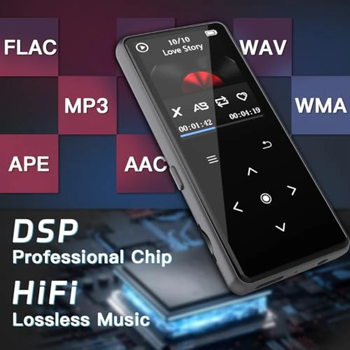 128GB MP3 Player with Bluetooth, Portable Music Player with Built-in Speaker, Enjoying Your Digital Music and Audiobooks Anytime,Includes FM Radio,Recorder,E-Book,and Comes with Earphones by Vaktare Gud - Image 3