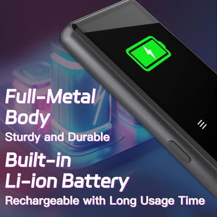 128GB MP3 Player with Bluetooth, Portable Music Player with Built-in Speaker, Enjoying Your Digital Music and Audiobooks Anytime,Includes FM Radio,Recorder,E-Book,and Comes with Earphones by Vaktare Gud - Image 6